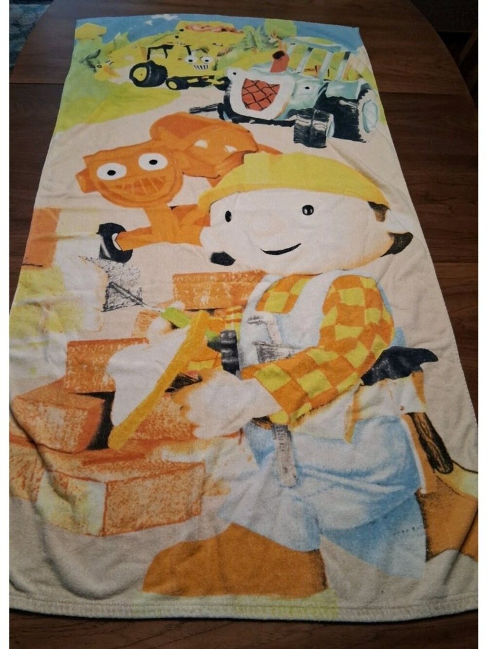 Vintage Bob the Builder Beach Swim Bath Towel 2007 Colorful